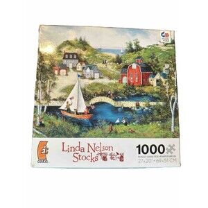 Ceaco Jigsaw Puzzle Linda Nelson Sasha Salutes The Flag 27"x20"  1000 Pieces NEW